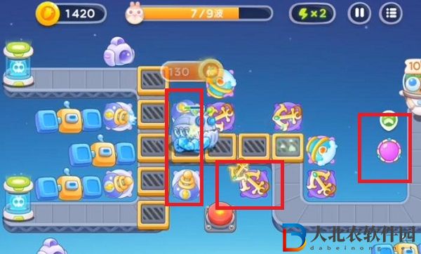 保衛(wèi)蘿卜4太空穿越第31關(guān)通關(guān)攻略