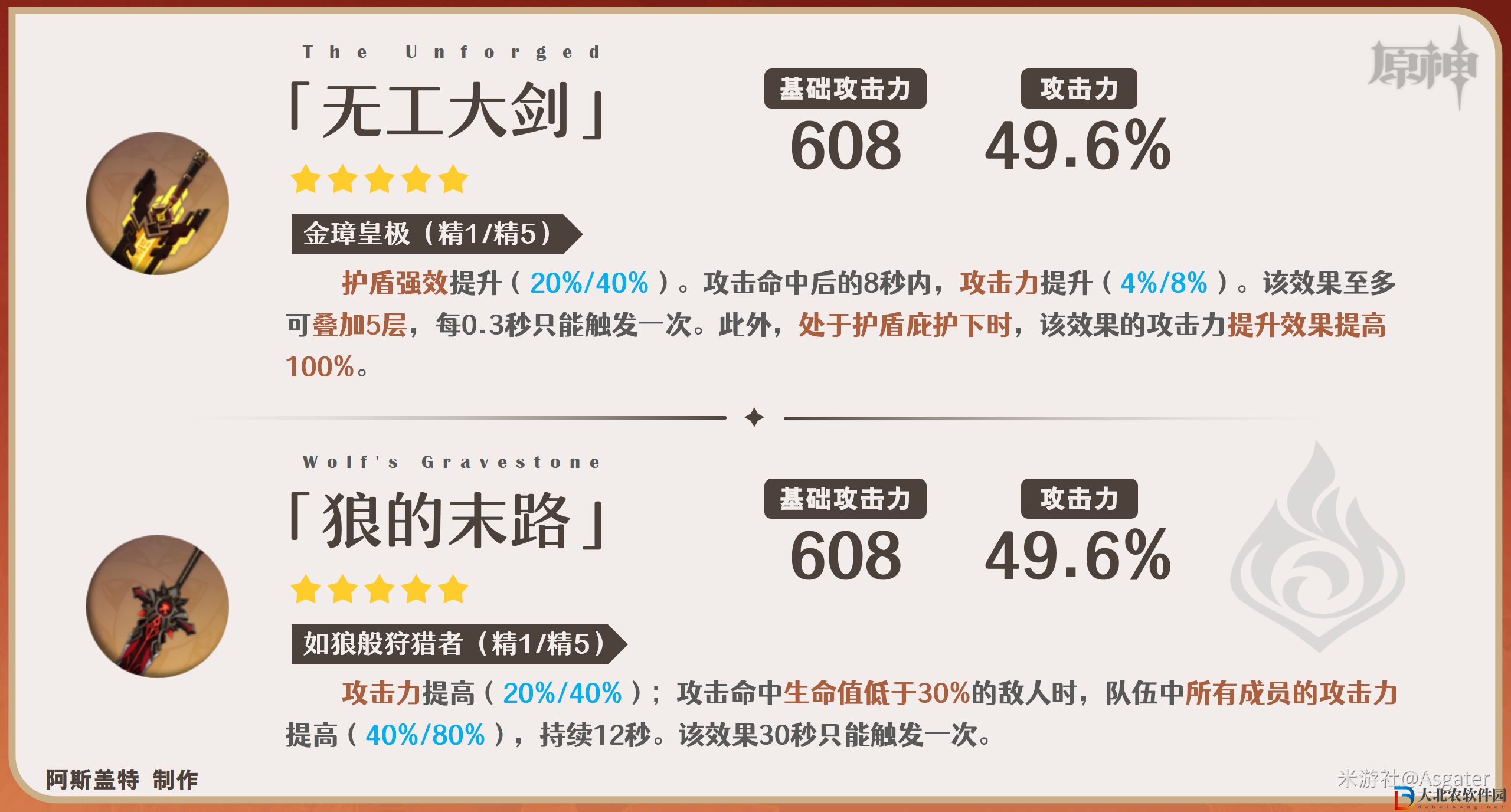原神嘉明武器推薦