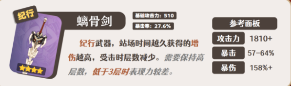 原神嘉明武器推薦