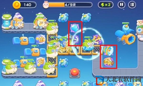 保衛(wèi)蘿卜4太空穿越第31關(guān)通關(guān)攻略