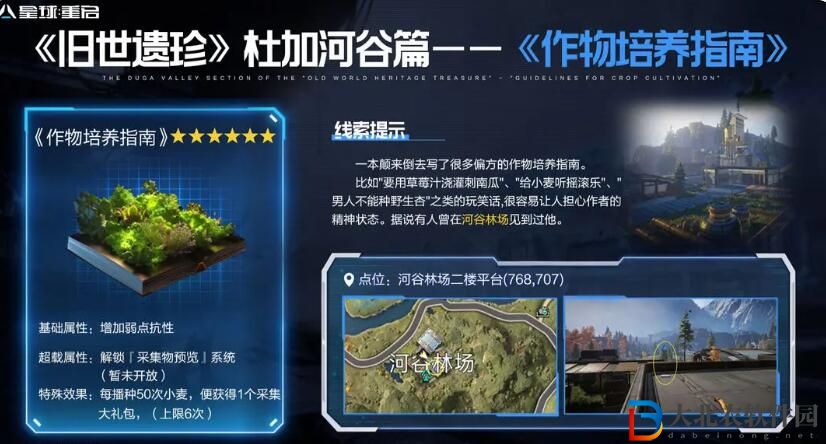 星球重啟杜加河谷舊世遺珍位置大全