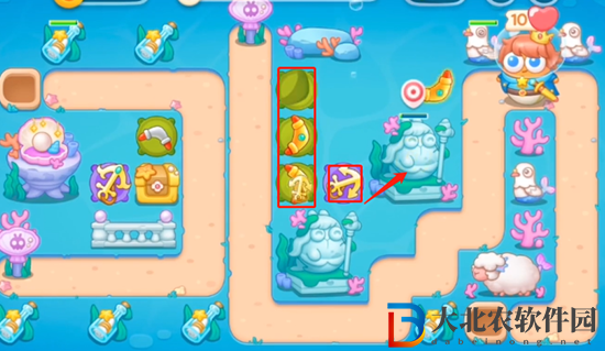 保衛(wèi)蘿卜4海的閨女第13關(guān)通關(guān)攻略