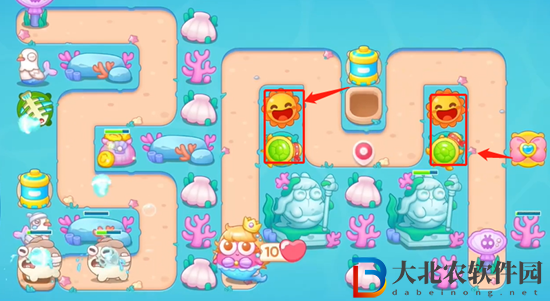 保衛(wèi)蘿卜4海的閨女第99關(guān)通關(guān)攻略