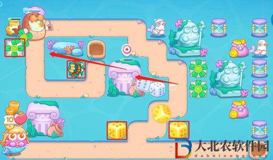 保衛(wèi)蘿卜4海的閨女第108關(guān)通關(guān)攻略