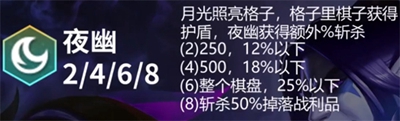 云頂之弈S11夜幽羈絆效果介紹