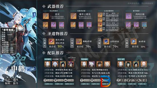 原神申鶴圣遺物帶什么