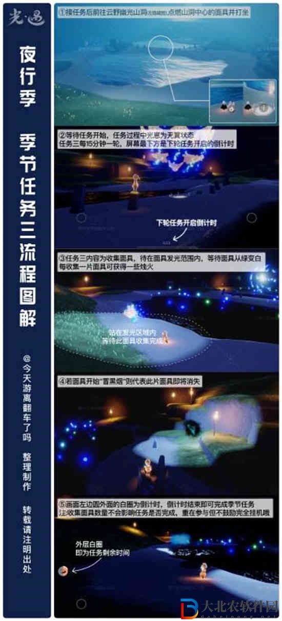 光遇夜行季季節任務三怎么做
