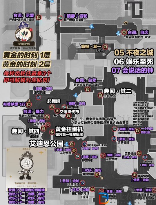 崩壞星穹鐵道夢境護照不夜之城貼紙全收集