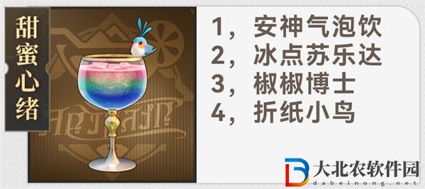 崩壞星穹鐵道杯中逸事配方大全