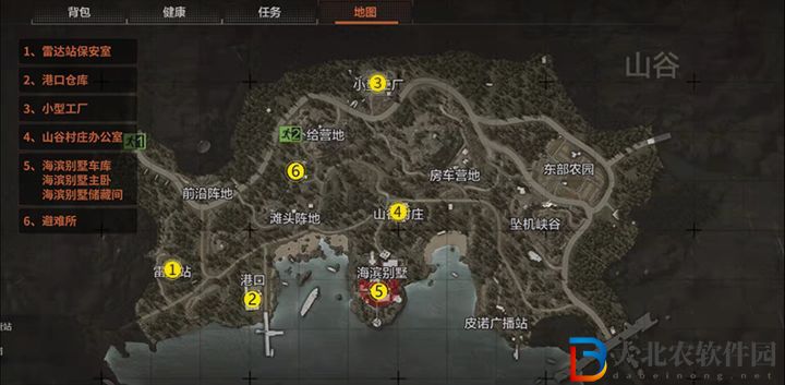 暗區(qū)突圍山谷物資分布圖一覽