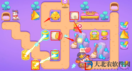 保衛(wèi)蘿卜4阿波與魔法寶藏第2關通關攻略