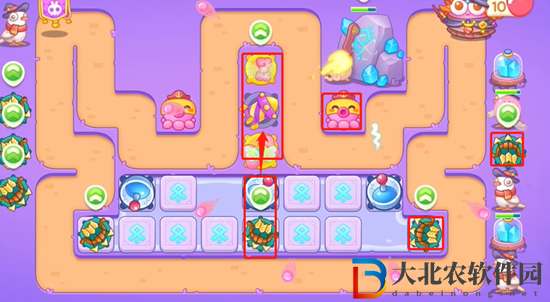 保衛(wèi)蘿卜4阿波與魔法寶藏第14關(guān)通關(guān)攻略
