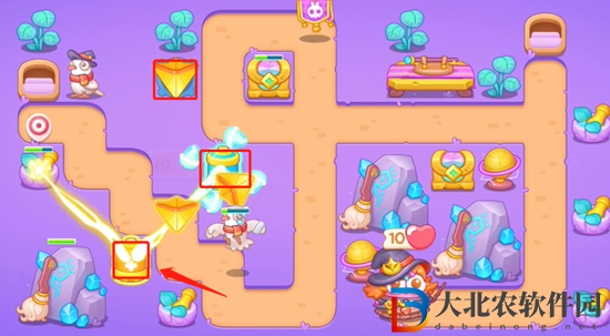 保衛(wèi)蘿卜4阿波與魔法寶藏第2關通關攻略
