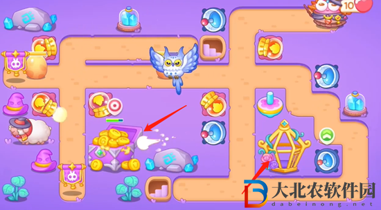 保衛(wèi)蘿卜4阿波與魔法寶藏第34關(guān)通關(guān)攻略