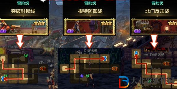 DNF手游獅子頭線路大全