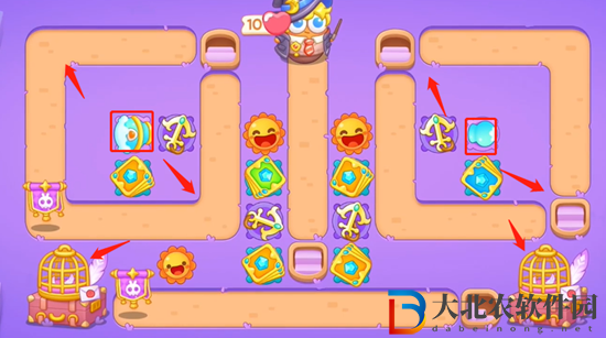 保衛(wèi)蘿卜4阿波與魔法寶藏第37關(guān)通關(guān)攻略