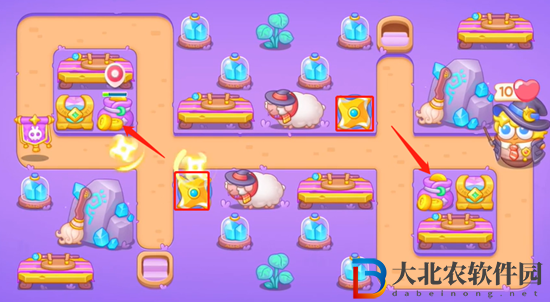 保衛蘿卜4阿波與魔法寶藏第44關通關攻略