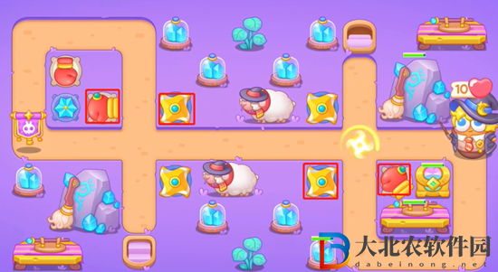 保衛蘿卜4阿波與魔法寶藏第44關通關攻略