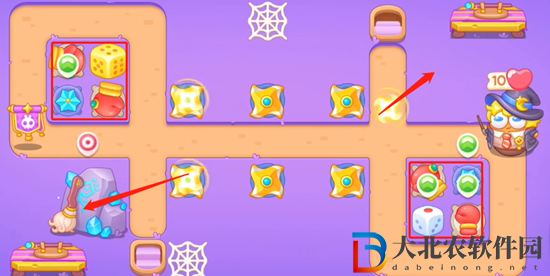 保衛蘿卜4阿波與魔法寶藏第44關通關攻略