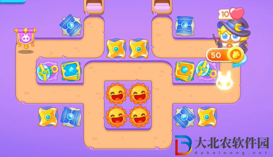 保衛(wèi)蘿卜4阿波與魔法寶藏第50關(guān)通關(guān)攻略