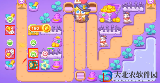 保衛(wèi)蘿卜4阿波與魔法寶藏第56關(guān)通關(guān)攻略