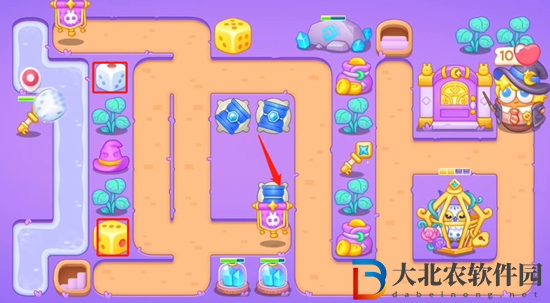 保衛(wèi)蘿卜4阿波與魔法寶藏第71關通關攻略