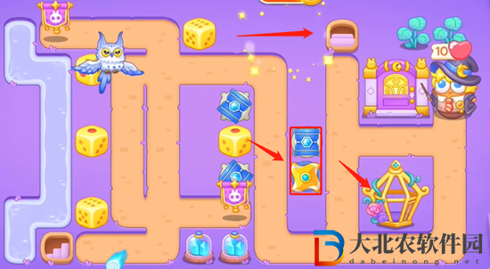 保衛(wèi)蘿卜4阿波與魔法寶藏第71關通關攻略