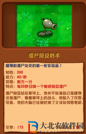 植物大戰(zhàn)僵尸雜交版僵尸豌豆射手介紹