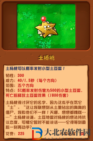 植物大戰僵尸雜交版土楊桃介紹