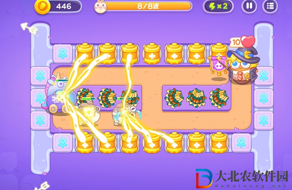 保衛(wèi)蘿卜4阿波與魔法寶藏第98關通關攻略