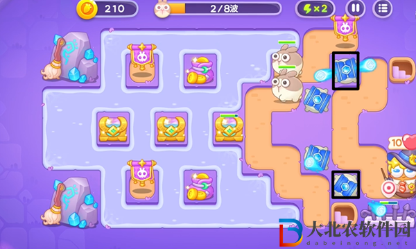保衛蘿卜4阿波與魔法寶藏第101關通關攻略