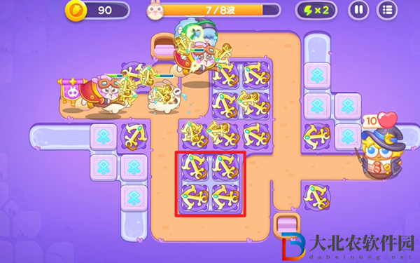 保衛蘿卜4阿波與魔法寶藏第105關通關攻略