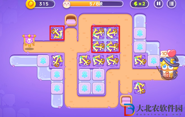 保衛蘿卜4阿波與魔法寶藏第105關通關攻略