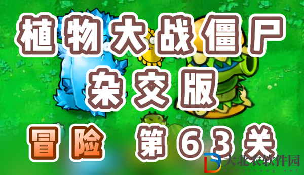 植物大戰僵尸雜交版冒險63關怎么過