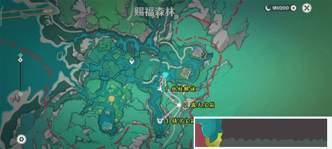 原神4.8限時地圖賜福森林全寶箱位置圖文攻略
