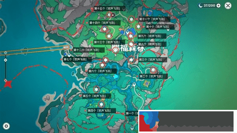 原神賜福森林歡聲飛羽收集位置圖文攻略
