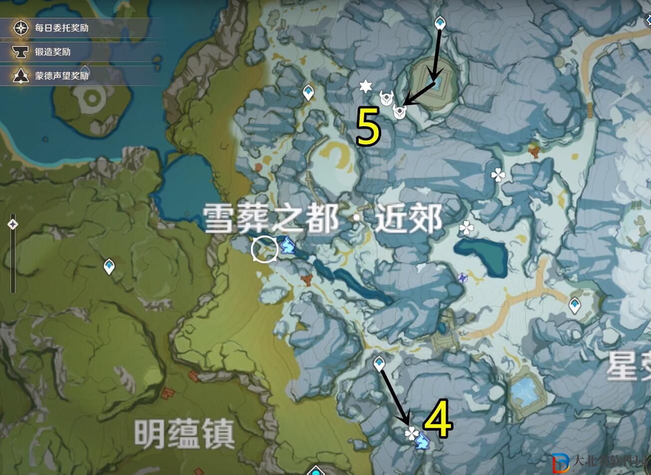 原神星銀*
石分布圖