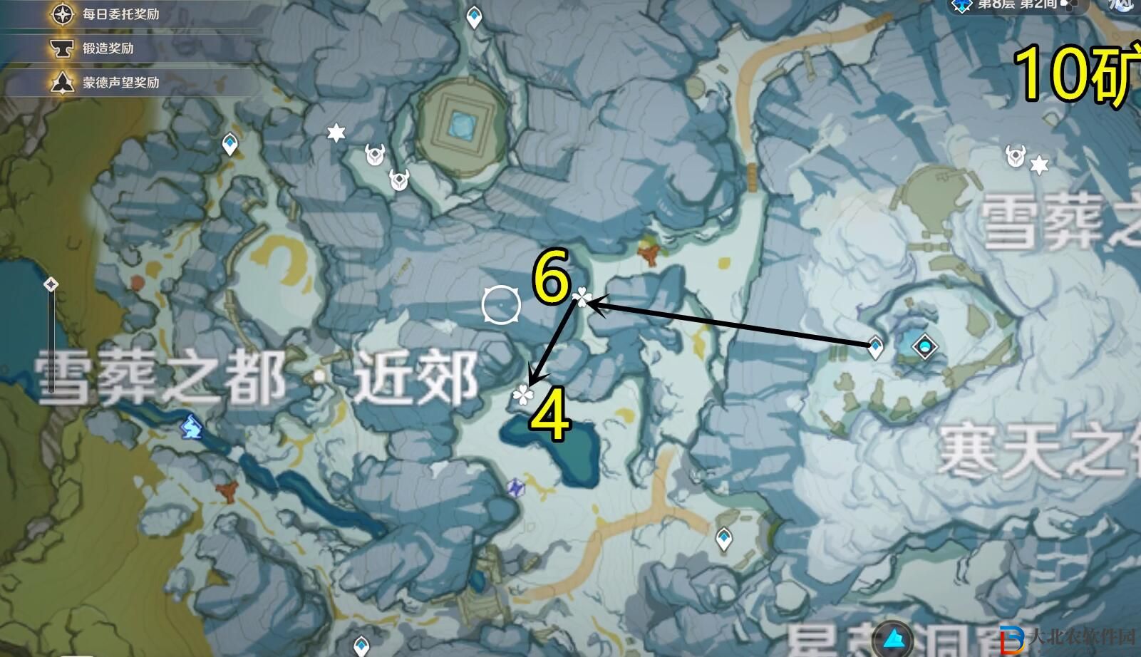 原神星銀*
石分布圖