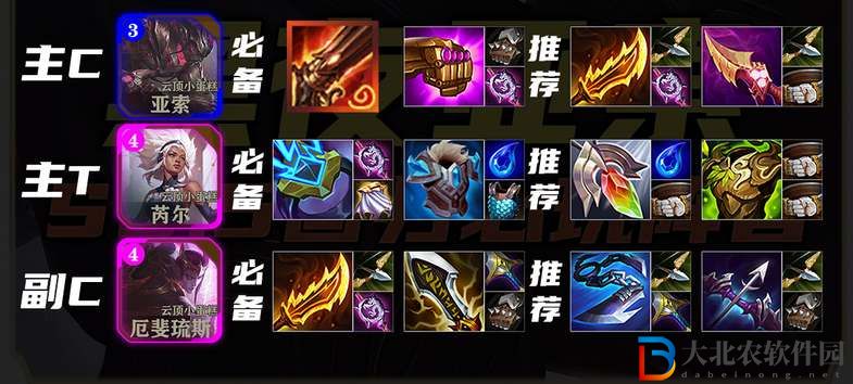 云頂之弈s5.5黑夜紅蓮亞索陣容攻略