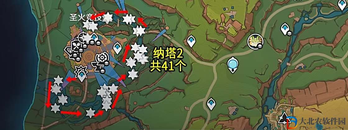 原神5.1灼灼*
菊采集路線圖分享